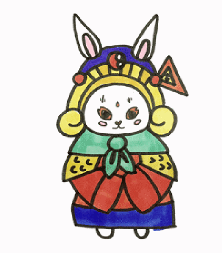 兔儿爷简笔画图片 兔儿爷怎么画