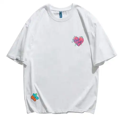 子俊国潮2021夏季炫彩涂鸦短袖t恤男女潮牌纯棉宽松五分半袖体恤