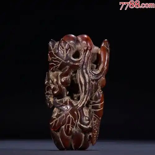 旧藏老鹿角一鸣惊人把件