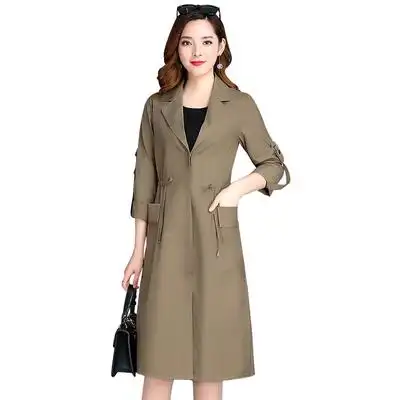 中长款风衣女2021秋季韩版新款时尚修身气质初秋有女人味长袖外套