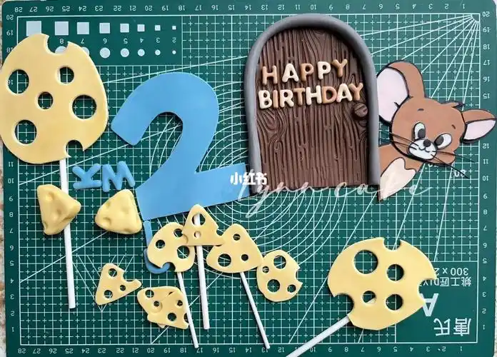 半翻糖蛋糕  #糖牌蛋糕 #汤姆和杰瑞  #生日快乐  #猫和老鼠