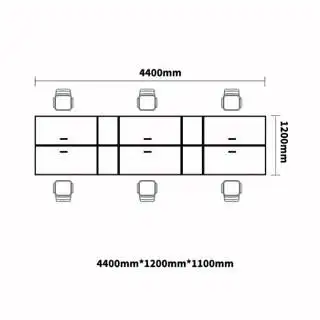 商品中伟办公桌屏风工位职员桌员工桌员工位工作位电脑桌卡座面对面6