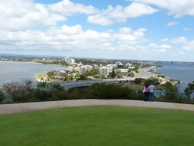 view eastwards towards the perth hills.