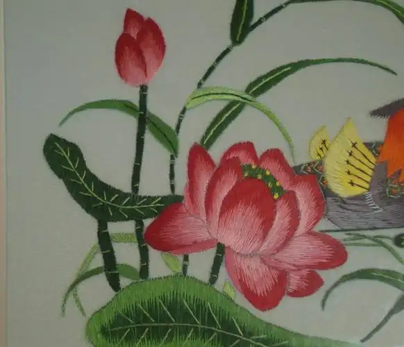 千年晋绣 纯手工刺绣 鸳鸯戏水 婚庆 佳节 旅游 馈赠亲友佳品