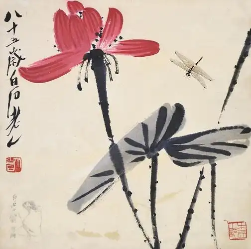 扫尽画界凡胎齐白石的荷花奔放写意淋漓痛快