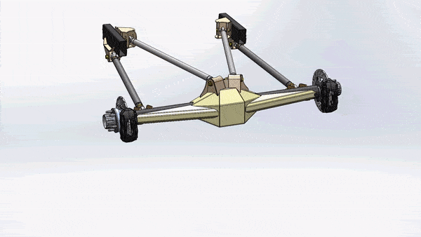 三角四连杆的悬挂行程在欧美的汽车设计领域,为了减少动力的损失,如果