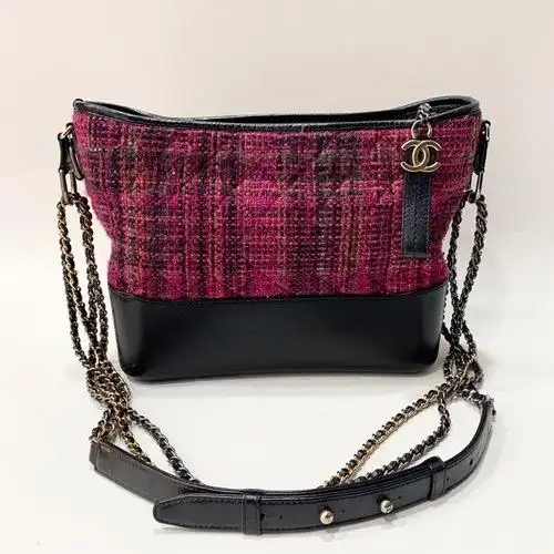 chanel香奈儿粗花毛呢编织红色流浪公价26900女士包袋