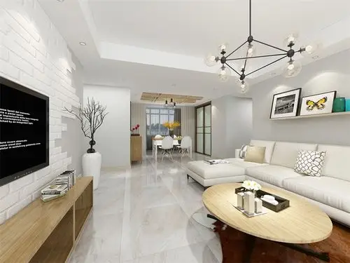 130㎡现代简约三居装修案例_效果图_土巴兔装修网