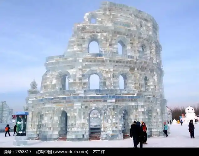 冰雕罗马斗兽场建筑