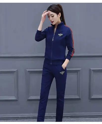 运动服套装女春秋两件套2018春季新款女装时尚韩版卫衣休闲套装潮