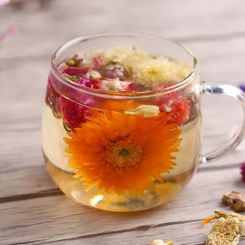 玫瑰组合花茶女性抗衰美白美容养颜茶调理内分泌失调红巧梅金盏菊