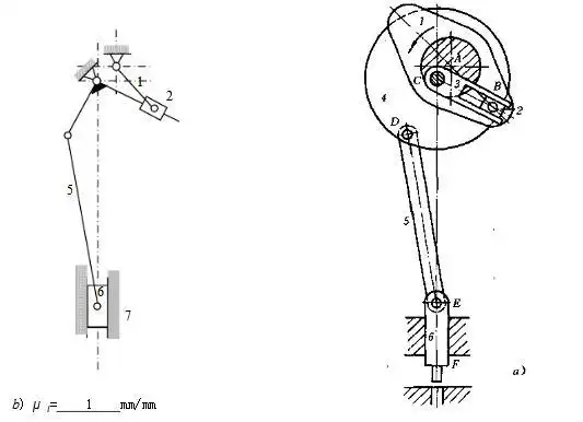 简易冲床运动简图冲床机构简图机械结构简图手动冲床机构运动简图xc