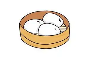 29蒸馒头的简笔画美食简笔画 蒸笼里的大馒头白馒头简笔画简笔画图片