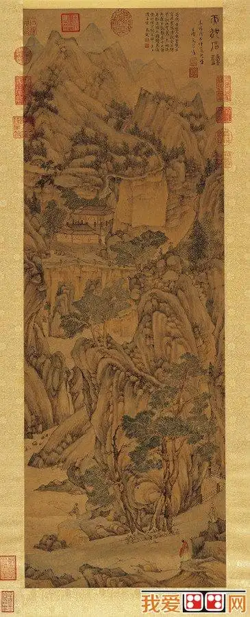 吴门画派文伯仁山水画作品赏析(7)_中国名画_百科_我爱画画网_一个