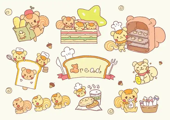 可爱小动物插画