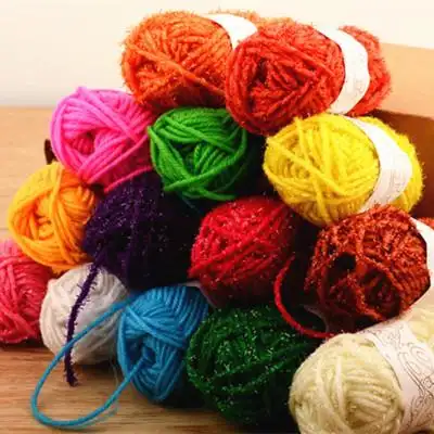 彩色毛线球毛线团儿童手工制作diy编织粘贴画娃娃头发幼儿园材