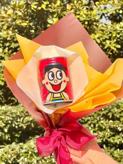 跨年礼物旺仔牛奶小花束附教程