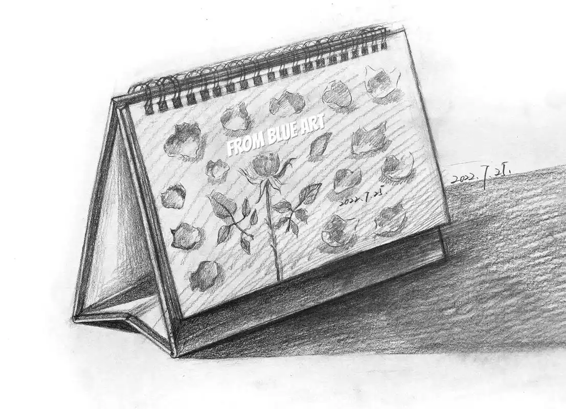 素描台历示范.#素描#一起学画画