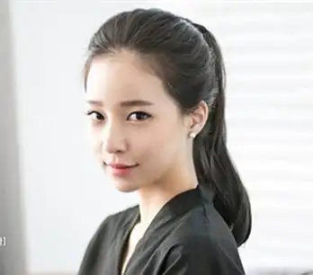 中长直发发型,中长直发怎么扎马尾简单又好看图片图4