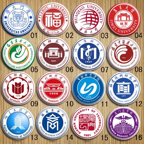 48所福建重点高校福州泉州厦门闽南师范理工程华侨大学院校徽标识