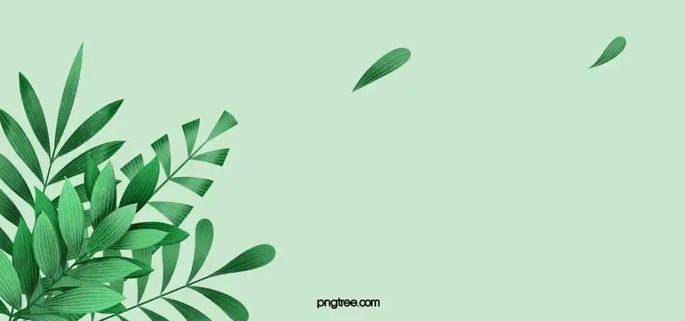 手绘叶子装饰简洁背景