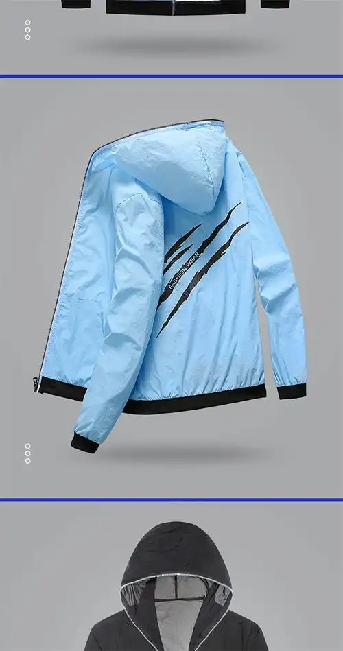 花花公子防晒衣男女夏季2020防晒服款透气皮肤衣新款冰丝韩版 蓝色 l