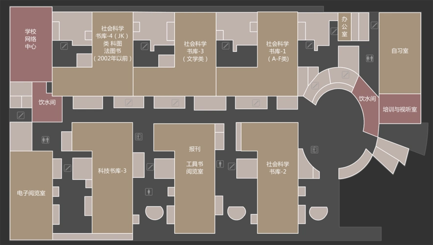 图书馆二层(来自百度地图)
