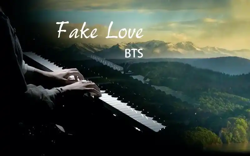 纯音乐钢琴版fakelovebts世界灿烂盛大欢迎回家
