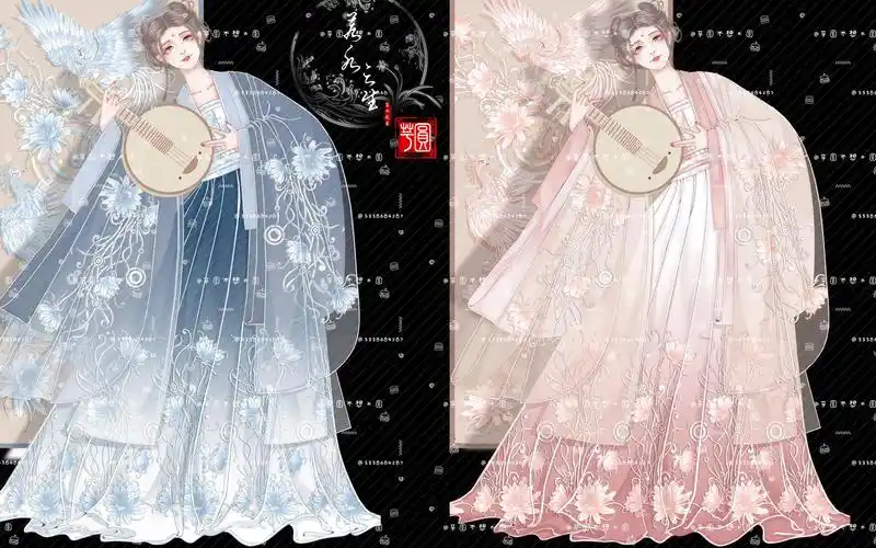 《双生花》汉服设计稿_哔哩哔哩 (゜-゜)つロ 干杯~-bilibili