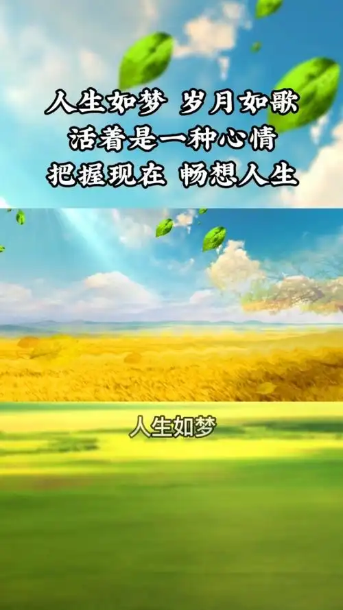 人生如梦,岁月如歌,人活着是一种心情