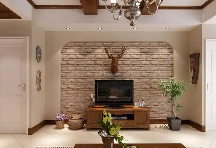 文化石背景墙设计效果图片大全