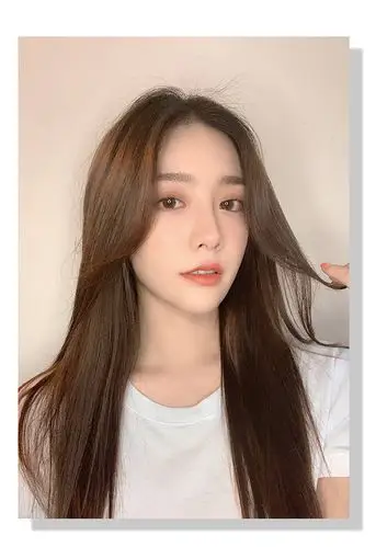 八字刘海假发女圆脸自然无痕隐形法式假刘海贴两侧外八中分假发片