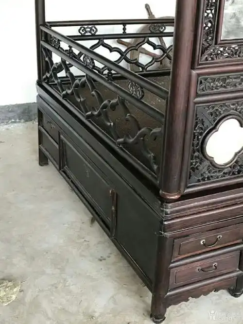 清末民初老红木架子床