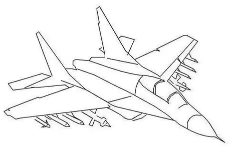 战斗机简笔画步骤分解图片教程中国战斗机标志简笔画战斗机简笔画步骤