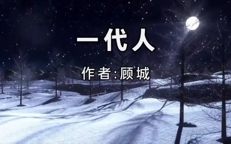 活动作品顾城一代人朗诵