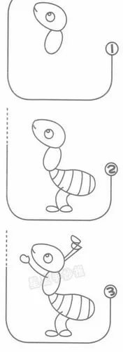 蚂蚁简笔画图片画法