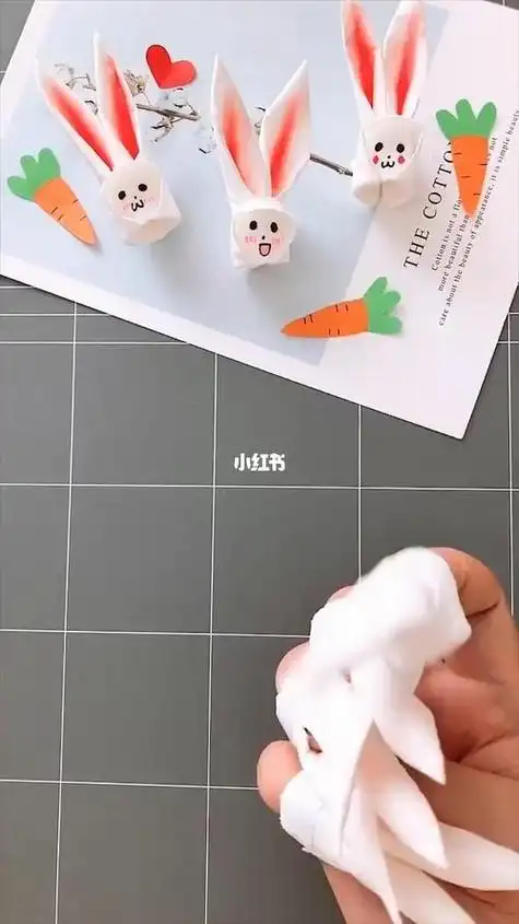 一张白纸就可以折出可爱的小白兔纸套.折纸兴趣爱好