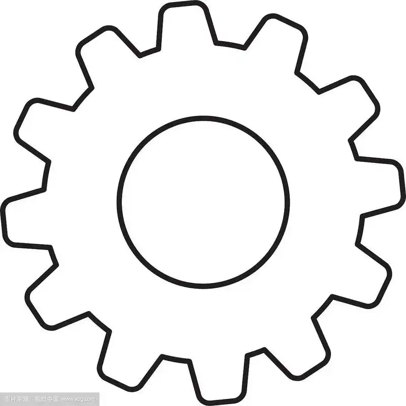 孤立的齿轮象征
