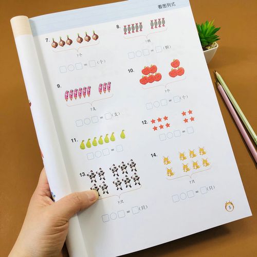 看图列式数学练习册幼小衔接算术题大班一年级看图算式加减法训练
