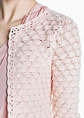 【转载】钩针中袖开衫