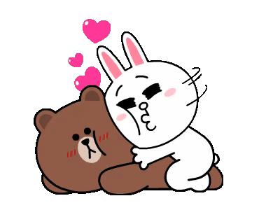 布朗熊可妮兔动图表情包