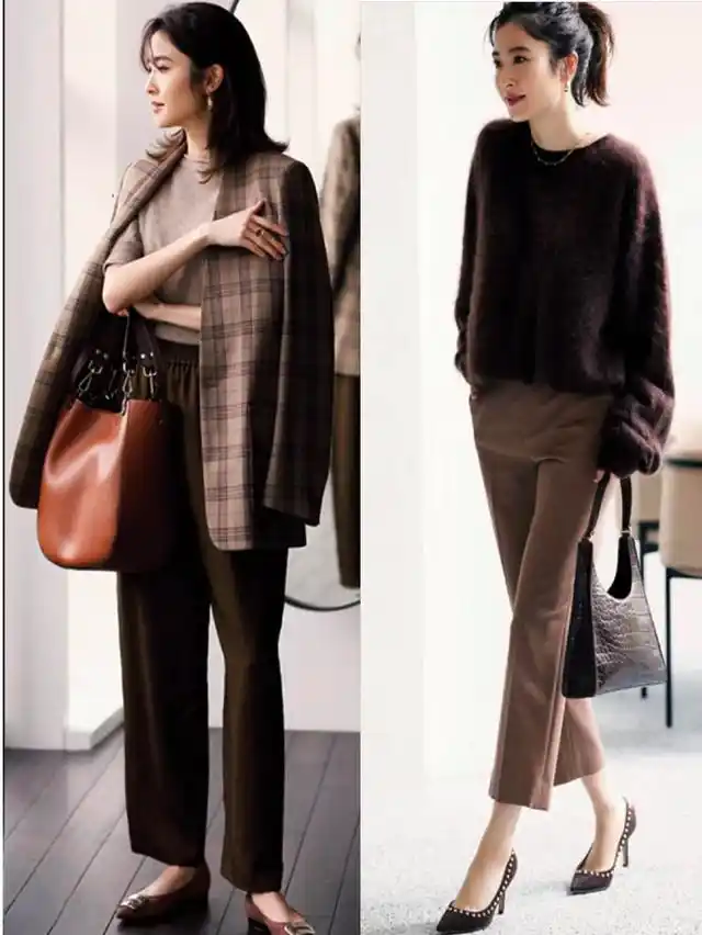 到 4 跟贴 棕色这种典型颜色,总是给人一种基础,保守的印象,搭配好了