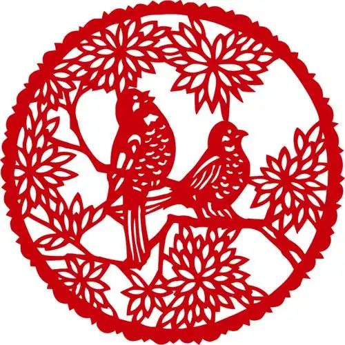 圆形镂空福字剪纸艺术无纺布毛毡喜庆过年年春节喜字