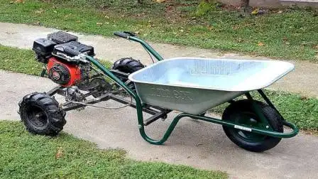 手推车运砖太费劲,大叔自制一辆汽油三轮车,这技术不服不行啊!