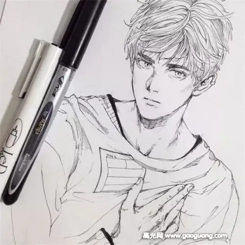 男生铅笔画手绘图片,动漫男生铅笔画图片