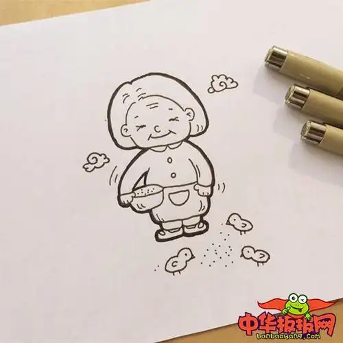 奶奶的简笔画怎么画奶奶简笔画图片大全