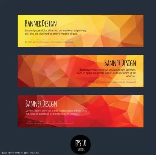 时尚多彩梦幻标题横幅矢量素材图片