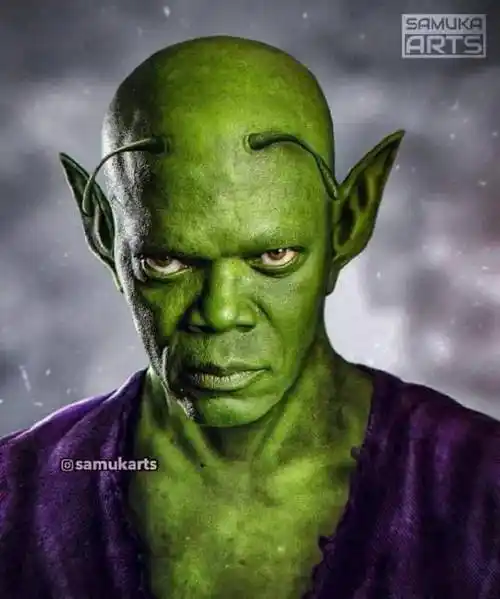 比克大魔王的真人演员是神盾局局长尼克·弗瑞,因为皮肤涂装成了绿色