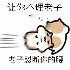 让你不理老子怼断你的腰斗图搞笑仓鼠管家可爱gif动图_动态图_表情包