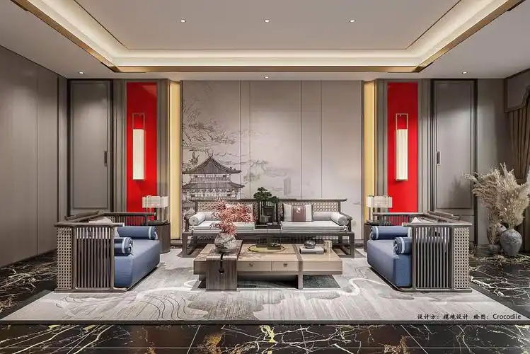 新中式餐厅包间|空间|酒店餐饮设计|赵小鱼爱睡觉 - 原创作品 - 站酷